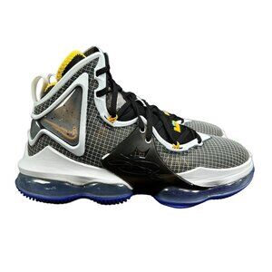 Lebron XIX Space Jam Black University Gold Noir Basketball Shoes Men's Size 7.5